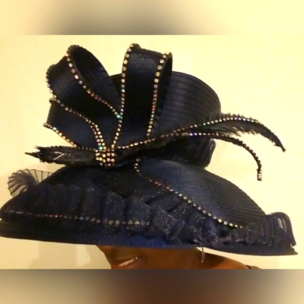 Elegant Navy Blue Women's Hat